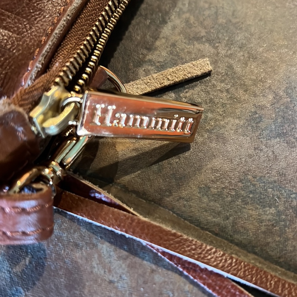 Hammitt leather cross body with fringe, carried one time